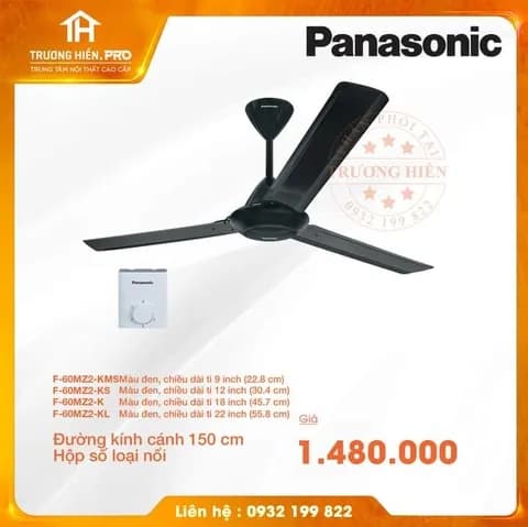 So sánh giá Quạt trần Panasonic 3 cánh F-60MZ2-KL 66W rẻ nhất? - Ảnh 17