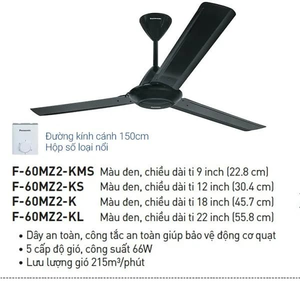 So sánh giá Quạt trần Panasonic 3 cánh F-60MZ2-KMS 66W rẻ nhất? - Ảnh 17