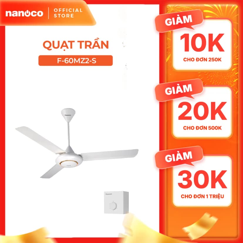 So sánh giá Quạt trần Panasonic 3 cánh F-60MZ2-MS 66W - Tìm sản phẩm giá rẻ nhất - Ảnh 12