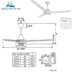 So sánh giá Quạt trần Panasonic 3 cánh F-60MZ2-MS 66W - Tìm sản phẩm giá rẻ nhất - Ảnh 20