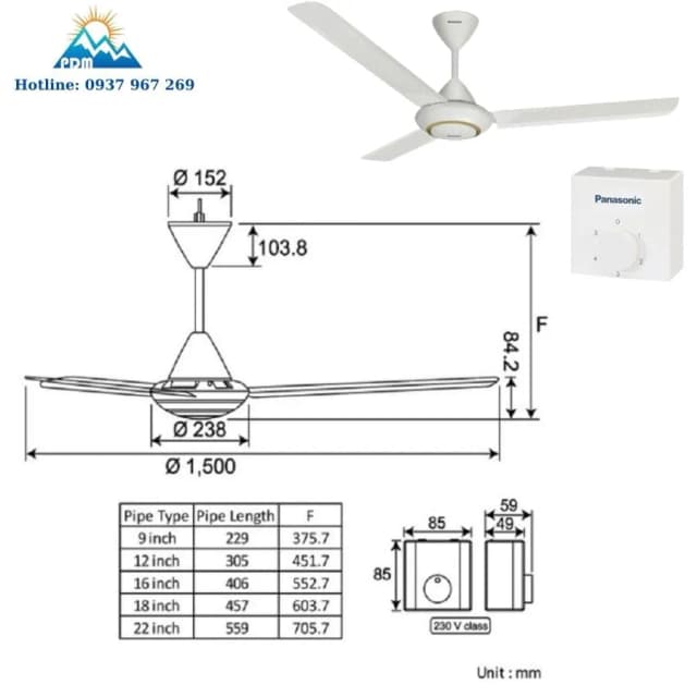 So sánh giá Quạt trần Panasonic 3 cánh F-60MZ2-MS 66W rẻ nhất? - Ảnh 20