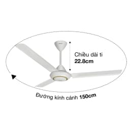 So sánh giá Quạt trần Panasonic 3 cánh F-60MZ2-MS 66W - Tìm sản phẩm giá rẻ nhất - Ảnh 8