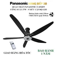 So sánh giá Quạt trần Panasonic 5 cánh F-60XDN-W 37W rẻ nhất? - Ảnh 15