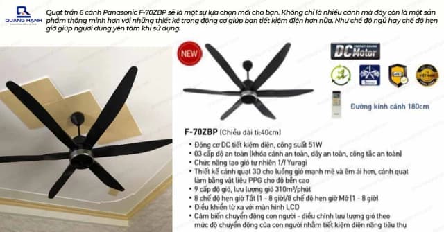 So sánh giá Quạt trần Panasonic 6 cánh F-70ZBP 51W rẻ nhất? - Ảnh 17