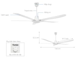 So sánh giá Quạt trần Rapido 5 cánh RCF-5W 100W - Tìm sản phẩm giá rẻ nhất - Ảnh 10