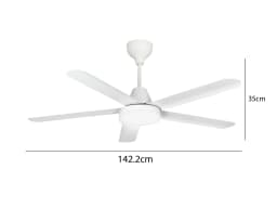 Quạt trần Rapido 5 cánh RCF-5W AL56 64W