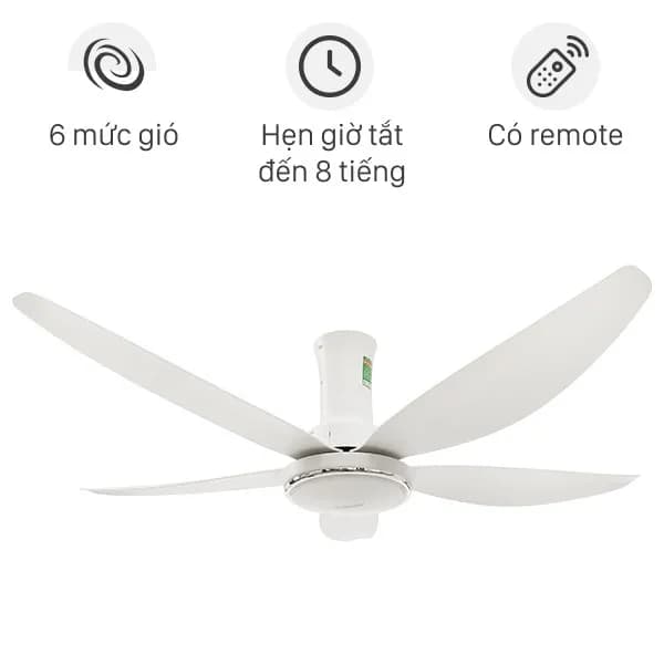 So sánh giá Quạt trần Sunhouse Apex 5 cánh APF7676W 60W rẻ nhất? - Ảnh 2