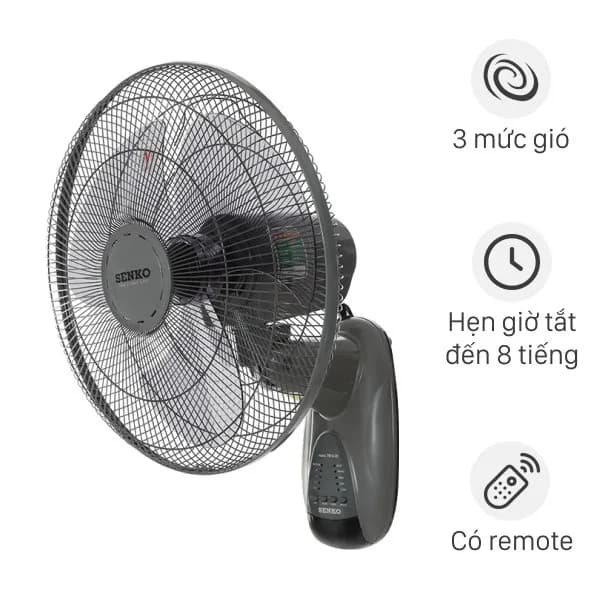 Quạt treo tường Senko 3 cánh TR1628 47W - Ảnh 5