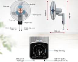 So sánh giá Quạt treo tường Daikiosan 6 cánh DQ122 60W - Tìm sản phẩm giá rẻ nhất - Ảnh 13