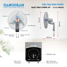 So sánh giá Quạt treo tường Daikiosan 6 cánh DQ122 60W - Tìm sản phẩm giá rẻ nhất - Ảnh 3