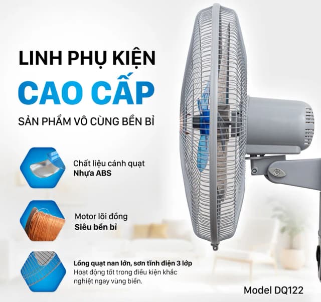 Top 1 so sánh giá Quạt treo tường Daikiosan 6 cánh DQ122 60W - Tìm sản phẩm giá rẻ nhất - Ảnh 5