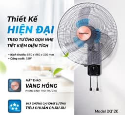 So sánh giá Quạt treo tường Daikiosan 6 cánh DQ122 60W - Tìm sản phẩm giá rẻ nhất - Ảnh 9
