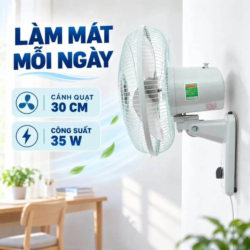 Quạt treo tường Lifan 3 cánh T-212 35W - Giá rẻ nhất hôm nay - Ảnh 3