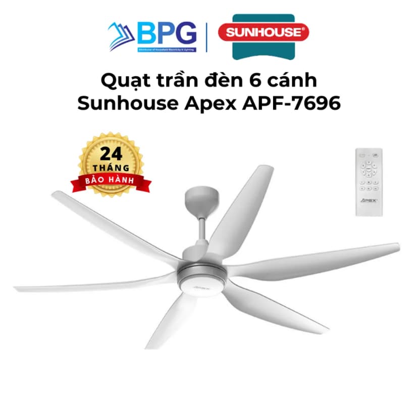 Quạt treo tường Sunhouse Apex 7 cánh APF7336W 57W - Giá rẻ nhất hôm nay - Ảnh 1