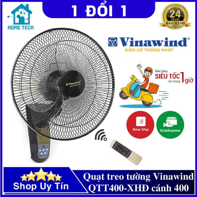 Quạt treo tường Vinawind 3 cánh QTT400-XHĐ 50W - Ảnh 8