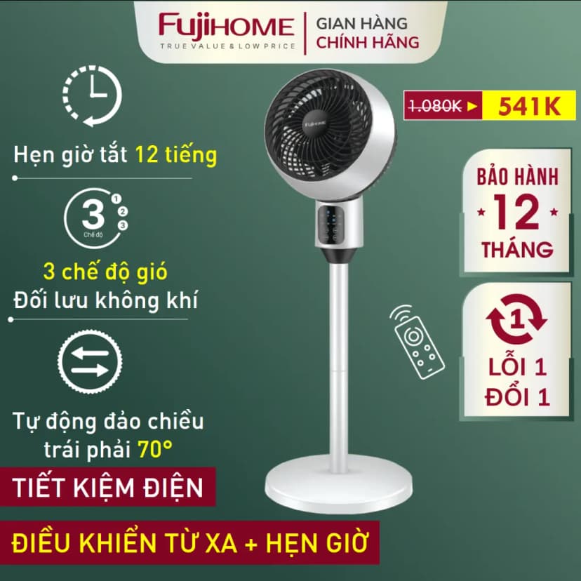 So sánh giá Quạt tuần hoàn FUJIHOME 3 cánh CFR01PRO-VOICE 40W Đen - Tìm sản phẩm giá rẻ nhất - Ảnh 6
