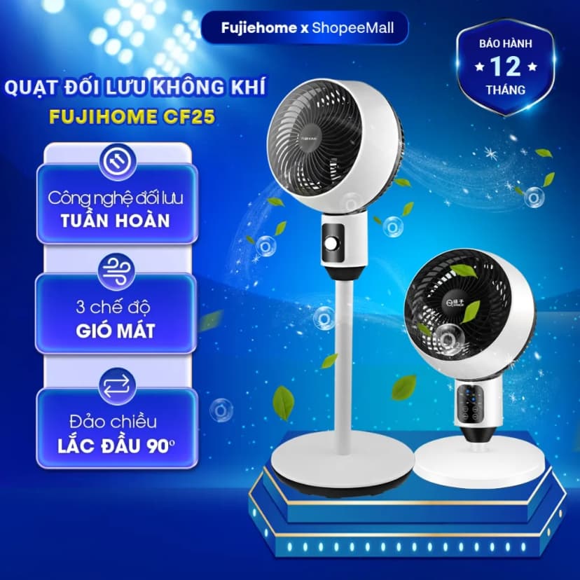 So sánh giá Quạt tuần hoàn FUJIHOME 3 cánh CFR01PRO-VOICE 40W Đen - Tìm sản phẩm giá rẻ nhất - Ảnh 8
