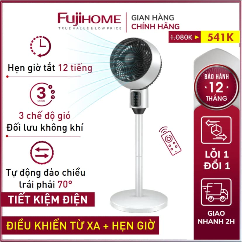 So sánh giá Quạt tuần hoàn FUJIHOME 3 cánh CFR01PRO-VOICE 40W - Trắng - Tìm sản phẩm giá rẻ nhất - Ảnh 1