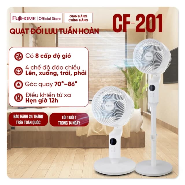 Top 1 so sánh giá Quạt tuần hoàn FUJIHOME 3 cánh CFR04-VOICE 40W - Trắng - Tìm sản phẩm giá rẻ nhất - Ảnh 19