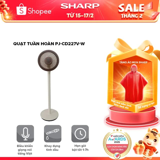 So sánh giá Quạt tuần hoàn Sharp 3 cánh PJ-CD227V-W 24W rẻ nhất? - Ảnh 14