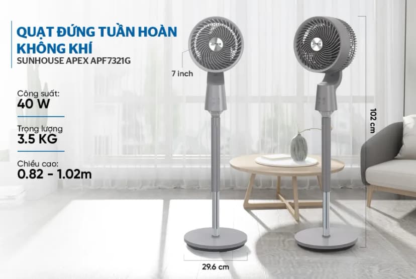So sánh giá Quạt tuần hoàn Sunhouse Apex 3 cánh APF7320W 40W - Tìm sản phẩm giá rẻ nhất - Ảnh 9