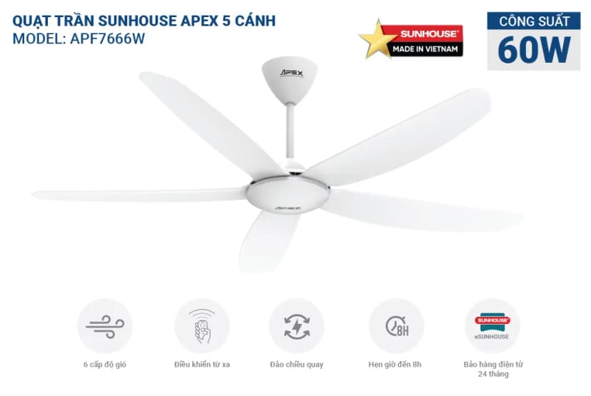 So sánh giá Quạt tuần hoàn Sunhouse Apex 7 cánh APF7348W 57W - Tìm sản phẩm giá rẻ nhất - Ảnh 18