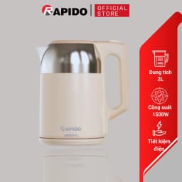 Bình đun siêu tốc Rapido 1.8 lít RK1815-2S - Giá rẻ nhất hôm nay - Ảnh 12