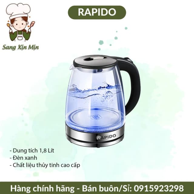 Top 1 so sánh giá Bình đun siêu tốc Rapido 1.8 lít RK1815-2S - Tìm sản phẩm giá rẻ nhất - Ảnh 17