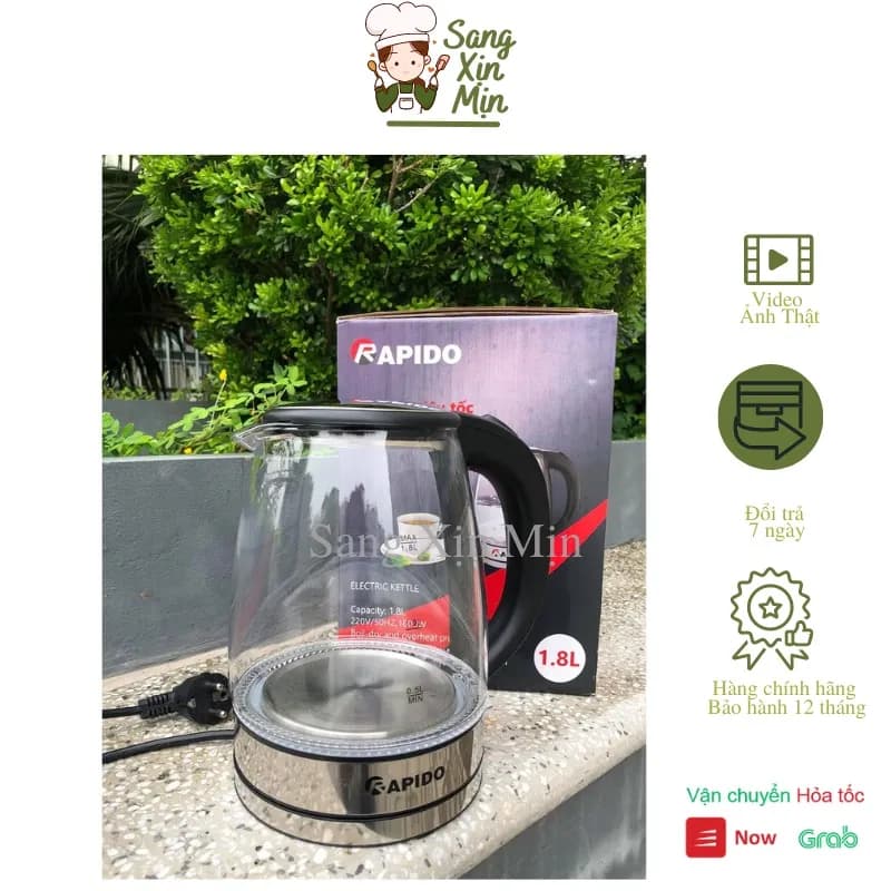 Bình đun siêu tốc Rapido 1.8 lít RK1815-2S - Giá rẻ nhất hôm nay - Ảnh 18