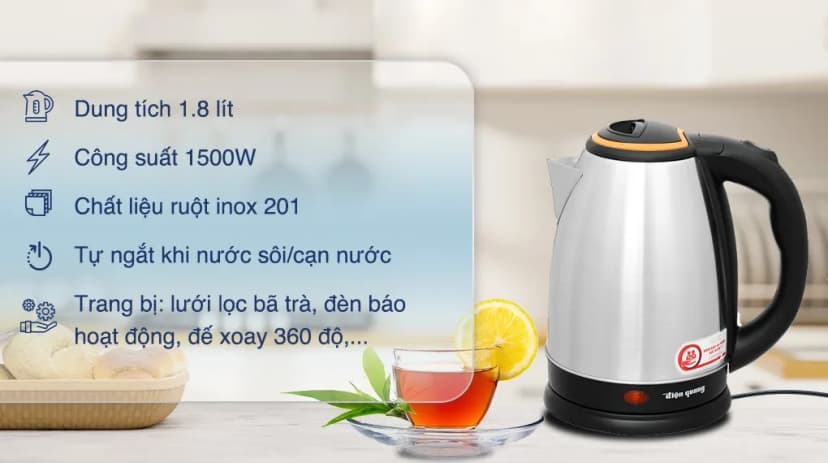 Bình đun siêu tốc Rapido 1.8 lít RK1815-2S - Giá rẻ nhất hôm nay - Ảnh 21
