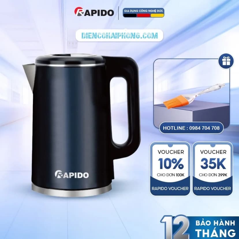 Bình đun siêu tốc Rapido 1.8 lít RK1815-2S - Giá rẻ nhất hôm nay - Ảnh 37