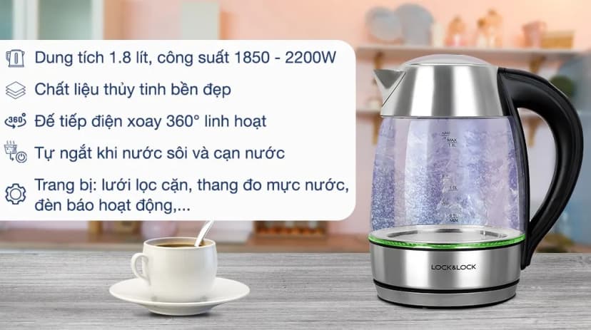 Bình đun siêu tốc Rapido 1.8 lít RK1815-2S - Giá rẻ nhất hôm nay - Ảnh 46