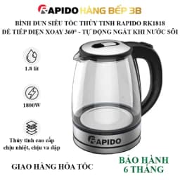 Bình đun siêu tốc Rapido 1.8 lít RK1815-2S - Giá rẻ nhất hôm nay - Ảnh 7
