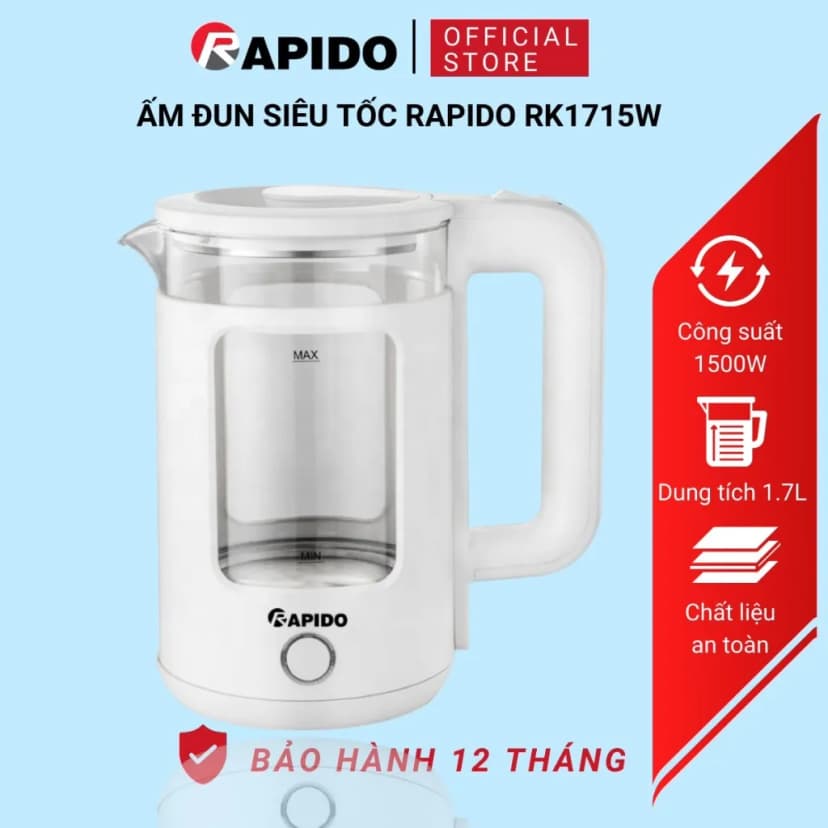 Bình đun siêu tốc Rapido 1.8 lít RK1815-2S - Giá rẻ nhất hôm nay - Ảnh 71