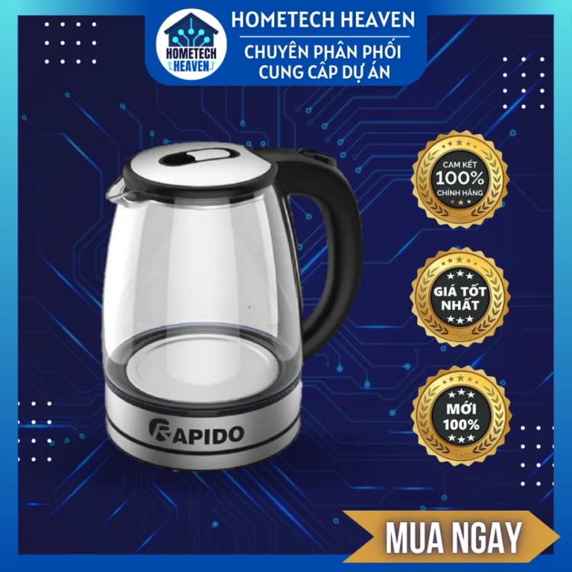 Bình đun siêu tốc Rapido 1.8 lít RK1815-2S - Giá rẻ nhất hôm nay - Ảnh 9