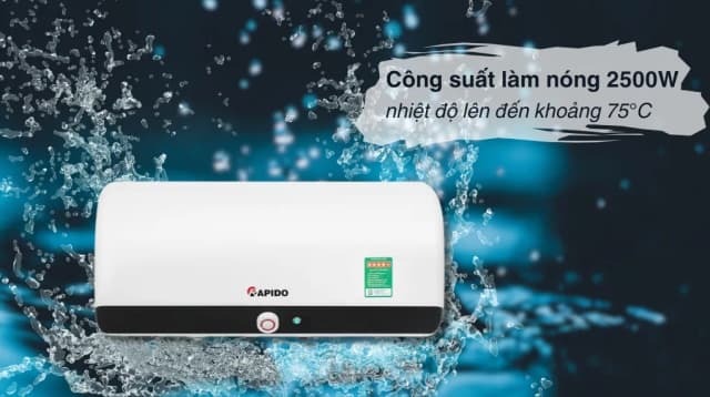 So sánh giá Máy nước nóng gián tiếp Rapido 30 lít 2500W HE 30L rẻ nhất? - Ảnh 7