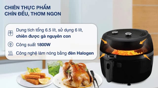 So sánh giá Nồi chiên không dầu Rapido 6.5 lít RAF6.5M2 rẻ nhất? - Ảnh 7