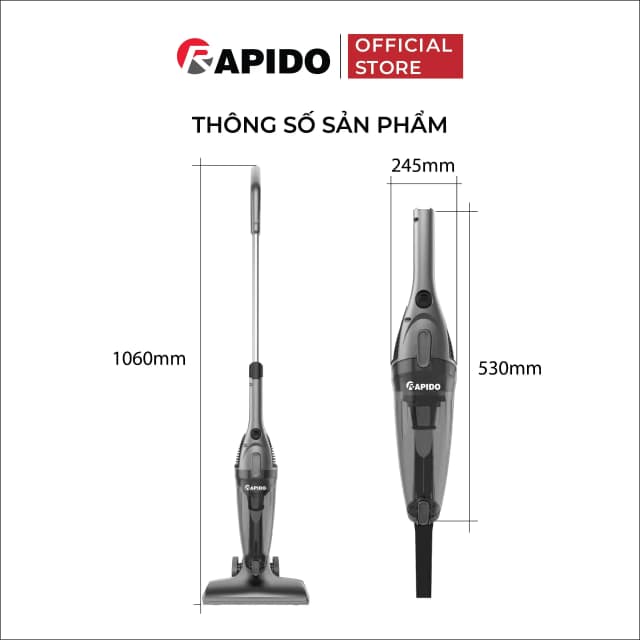 So sánh giá Máy hút bụi cầm tay Rapido RVC-600HG rẻ nhất? - Ảnh 4
