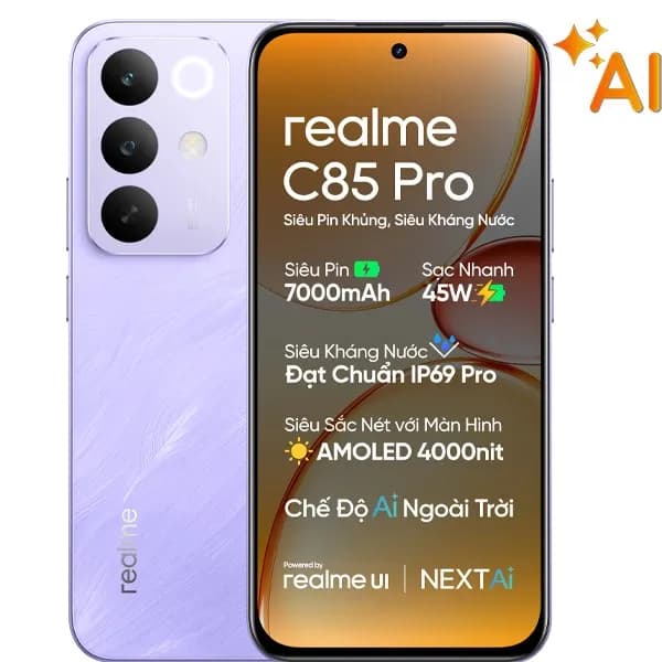 So sánh giá Điện thoại realme C85 8GB/128GB rẻ nhất?