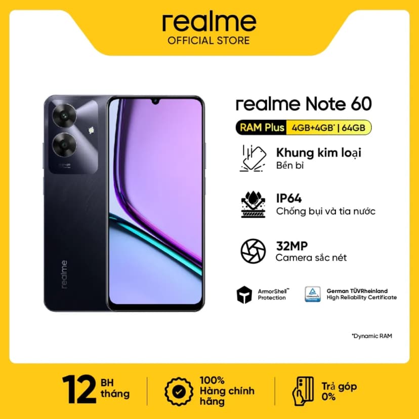 Điện thoại realme Note 80 4GB/64GB - Giá rẻ nhất hôm nay - Ảnh 1