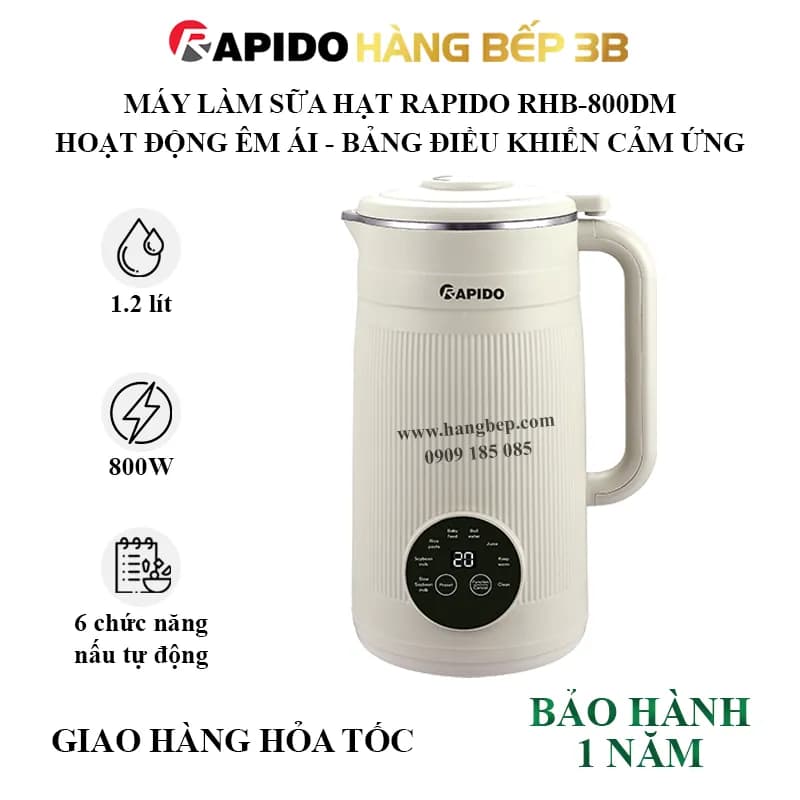 So sánh giá Máy làm sữa hạt đa năng Rapido RHB-1800D - Tìm sản phẩm giá rẻ nhất - Ảnh 16