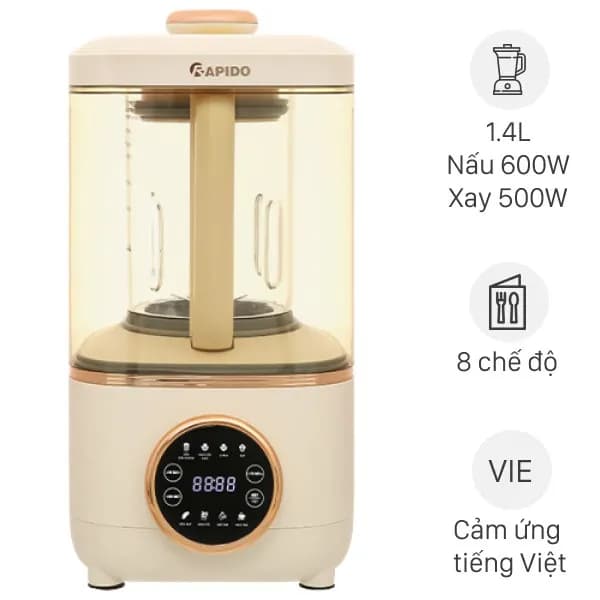 So sánh giá Máy làm sữa hạt đa năng Rapido RHB-1800D - Tìm sản phẩm giá rẻ nhất - Ảnh 9