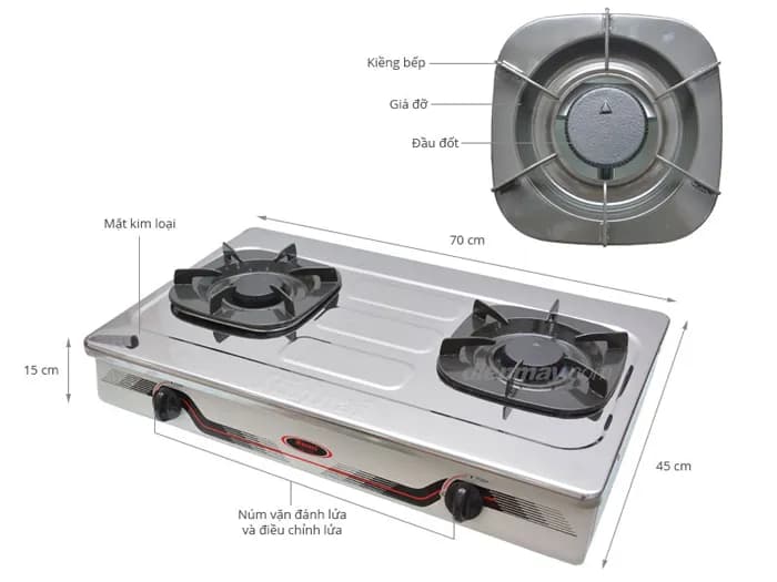 Bếp gas đôi Rinnai RV-370(SM)N - Giá rẻ nhất hôm nay - Ảnh 2