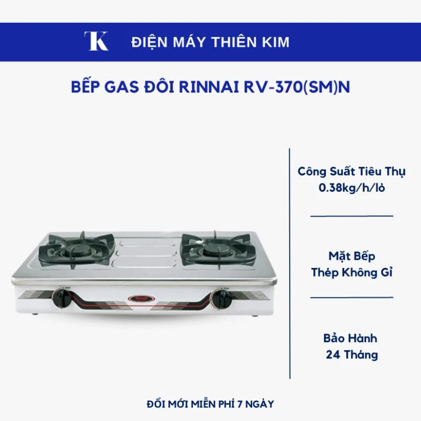 Bếp gas đôi Rinnai RV-370(SM)N - Giá rẻ nhất hôm nay - Ảnh 19