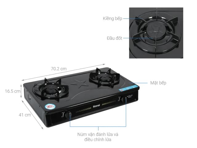 So sánh giá Bếp ga đôi Rinnai RV-MC27BE rẻ nhất? - Ảnh 3