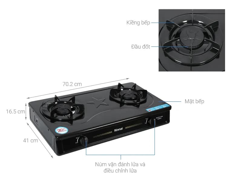 So sánh giá Bếp ga đôi Rinnai RV-MC27BE - Tìm sản phẩm giá rẻ nhất - Ảnh 3
