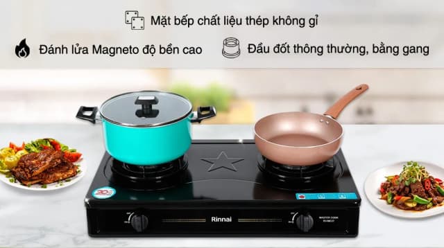 So sánh giá Bếp ga đôi Rinnai RV-MC27BE rẻ nhất? - Ảnh 8