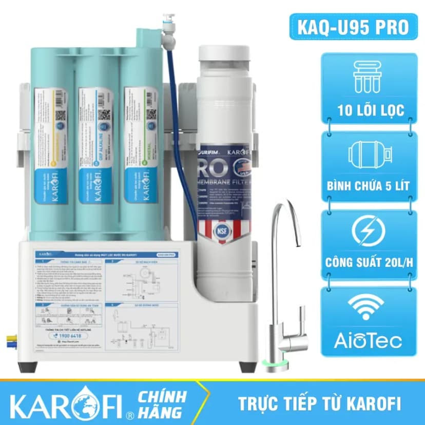 So sánh giá Máy lọc nước RO Hydrogen Karofi KAQ-U95 10 lõi - Tìm sản phẩm giá rẻ nhất - Ảnh 1