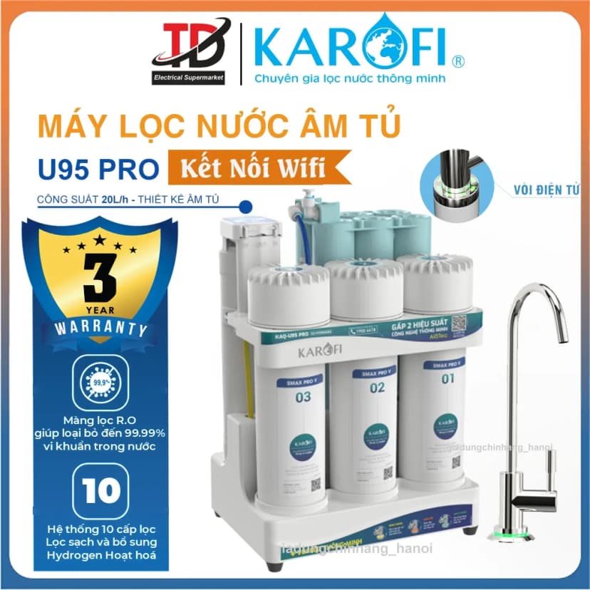 So sánh giá Máy lọc nước RO Hydrogen Karofi KAQ-U95 10 lõi - Tìm sản phẩm giá rẻ nhất - Ảnh 4