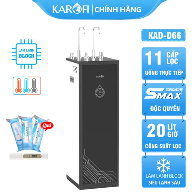 So sánh giá Máy lọc nước RO nóng nguội lạnh Hydrogen Karofi KAD-D66 11 lõi rẻ nhất? - Ảnh 8